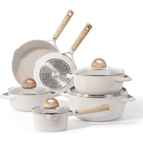 kookpotten / pannen set - Non-stick / Koekenpannenset, frying pan set, PFAS-vrij, vaatwasserbestendig