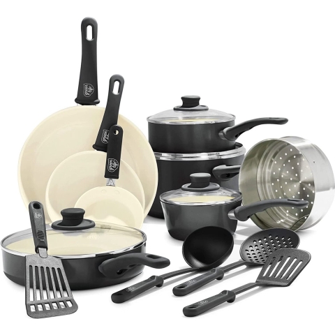 kookpotten / pannen set - Non-stick / Koekenpannenset, frying pan set, PFAS-vrij, vaatwasserbestendig