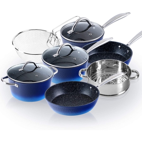kookpotten / pannen set - Non-stick / Koekenpannenset, frying pan set, PFAS-vrij, vaatwasserbestendig
