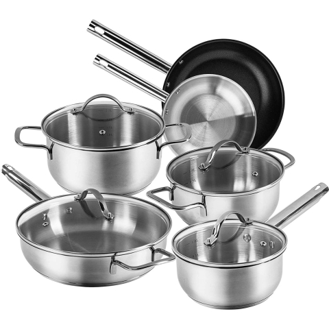 kookpotten / pannen set - Non-stick / Koekenpannenset, frying pan set, PFAS-vrij, vaatwasserbestendig
