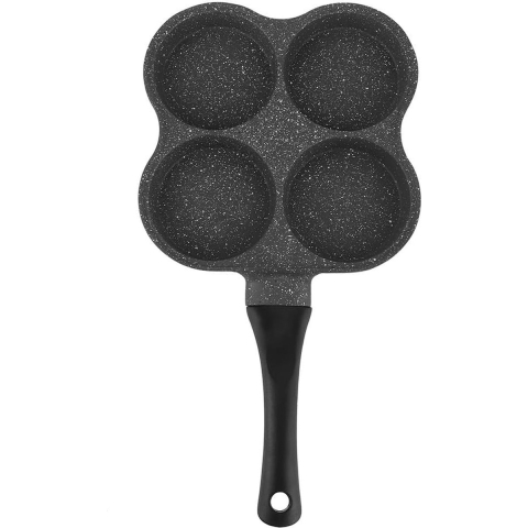 4 gaten pannenkoekenpan, anti-aanbaklaag, aluminium pannenkoeken, omelet, eierpan, braadpan, ontbijtbereider, keukengerei voor inductiekookplaat, gasfornuis