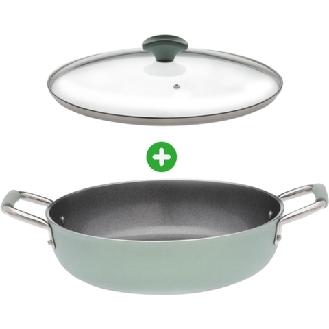 Primecook - Braadpan / Hapjespan met deksel - Ø 28 cm - PFAS-vrij - inductie - Ecoshield