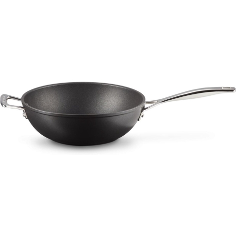 Le Creuset Wokpan - met steel - Les Forgées TNS - ø 26 cm / 3.4 Liter - Standaard anti-aanbaklaag