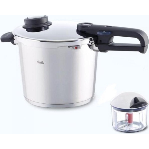 Fissler Vitavit Premium Snelkookpan met Inzet en Finecut, 6L