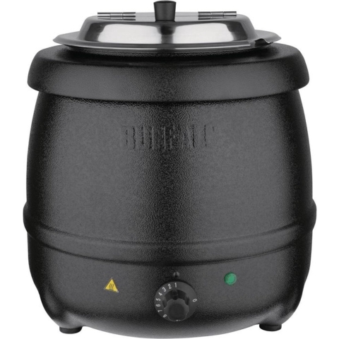 Buffalo Soepketel 10 Liter - Verstelbare warmteregelaar - Zwart