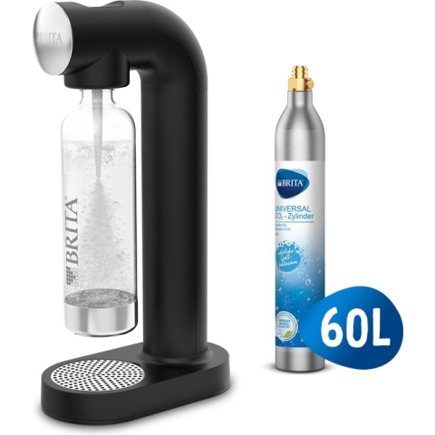 BRITA - SodaONE - Soda - Bruiswatertoestel - Zwart - incl. 1 CO2-cilinder en 1 fles - met Cashback (enkel in België - tot € 20 terugbetaald)