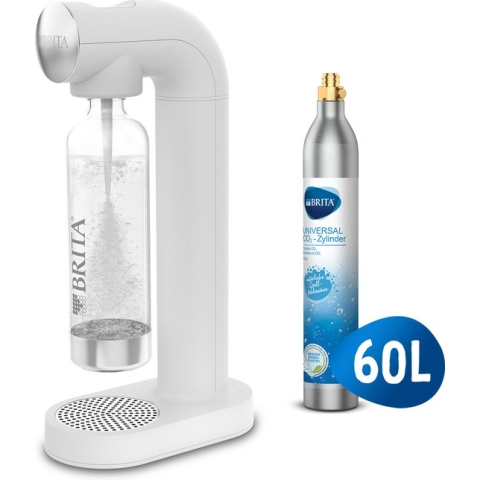 BRITA - SodaONE - Soda - Bruiswatertoestel - Wit - incl. 1 CO2-cilinder en 1 fles - met Cashback (enkel in België - tot € 20 terugbetaald)