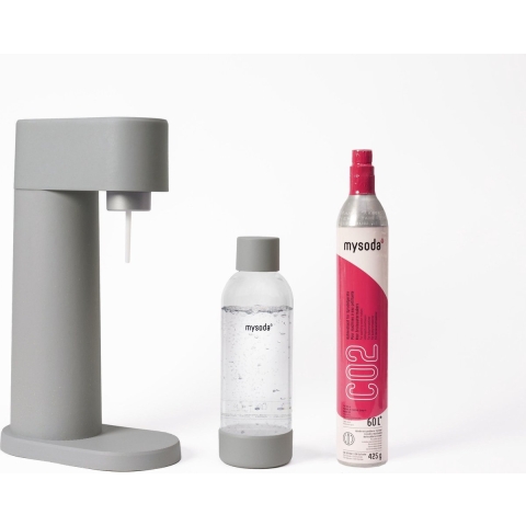 Mysoda Woody Gray - bruiswatertoestel gemaakt van ecologisch biocomposiet - incl CO2 cilinder & fles