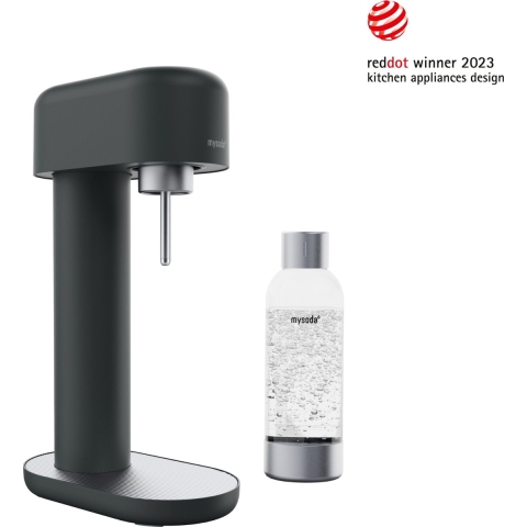 Mysoda Ruby 2 Black silver - aluminium, design bruiswatertoestel