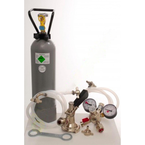 Accessoirepakket 2 met fustkoppeling type M, 7mm! Bierslang en 2,0 kg co2 fles voor 1-kraans biertap