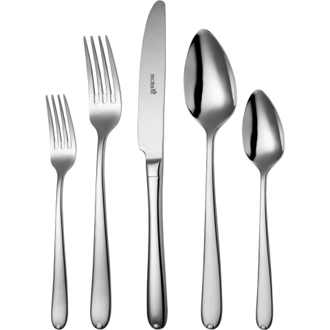 Sola Fleurie Bestekset 8 Persoons - 70 Delig RVS Bestek Set - Zilverwit Edelstaal 18/10 - Vaarwasserbestendig - Zilver