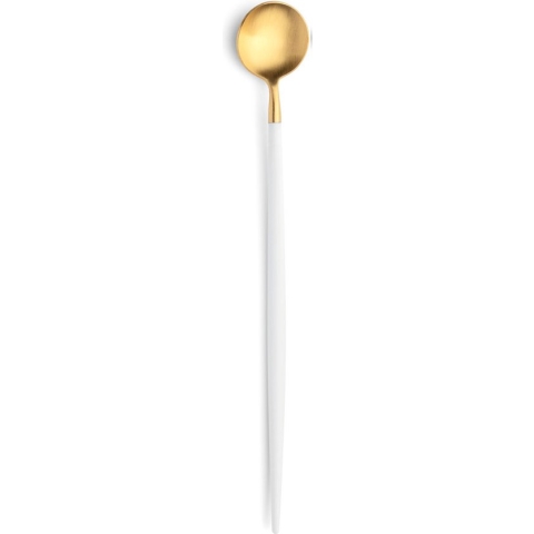 Cutipol Goa - Longdrink / Latte Macchiato lepel - Wit/Goud (6 stuks)