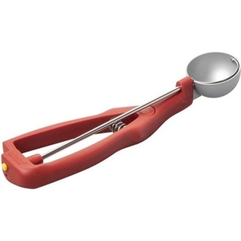 St鯿kel IJsportioneerlepel - �mm - 1/40Ltr - Rood