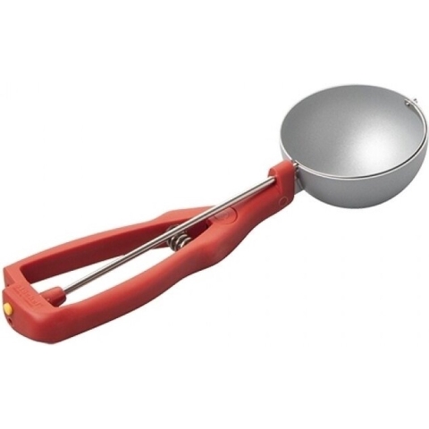 St鯿kel IJsportioneerlepel - �mm - 1/8Ltr - Rood