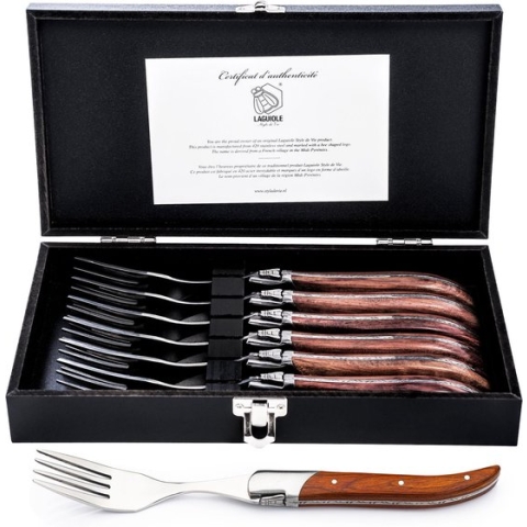 Laguiole Style de Vie Vorken Luxury Line - 6-delig - Rozenhout