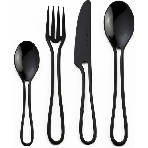Outline Bestek 24 delige dinerset zwart