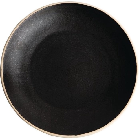 Olympia Canvas gewelfde borden zwart 27cm