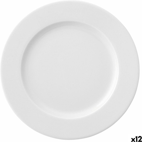 Platt tallrik Ariane Prime Keramisch Wit Ø 21 cm (12 Stuks)