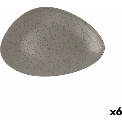 Platt tallrik Ariane Oxide Driehoekig Keramisch Grijs (Ø 29 cm) (6 Stuks)