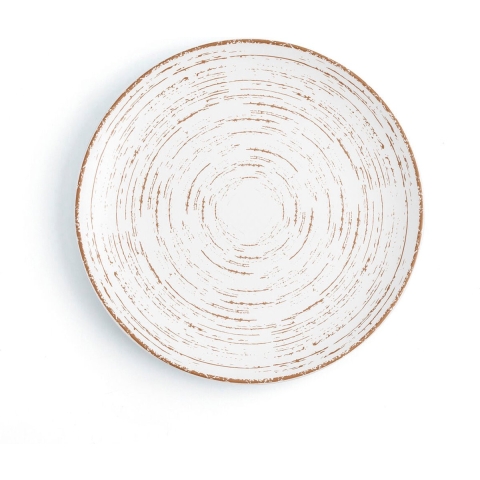 Eetbord Ariane Tornado White Tweekleurig Keramisch Ø 21 cm (12 Stuks)