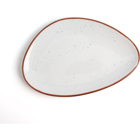 Platt tallrik Ariane Terra Driehoekig Keramisch Beige (Ø 29 cm) (6 Stuks)