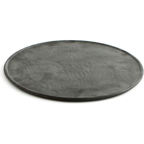Onderbord Quid Mineral Gres Keramisch Zwart Ø 33 cm (6 Stuks)