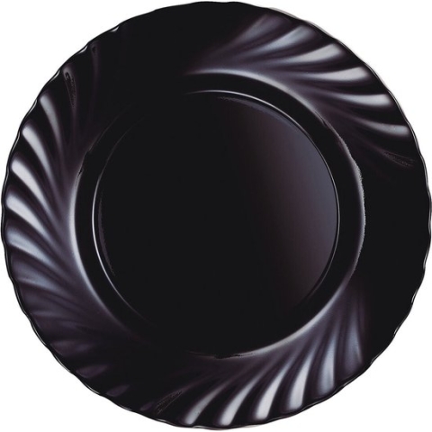 Platt tallrik Luminarc Trianon Zwart Glas (Ø 24,5 cm) (24 Stuks)