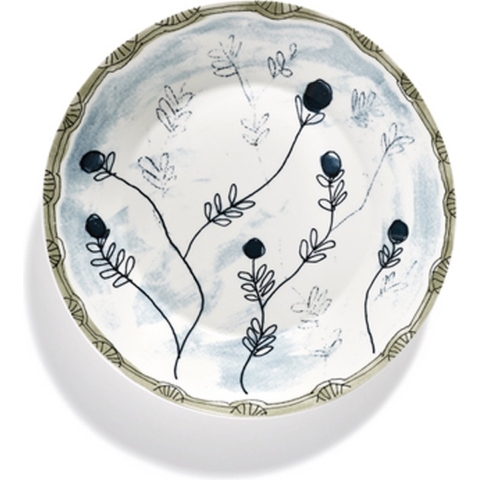 MARNI Midnightflowers - diep bord L Mirtillo Tea 26 cm