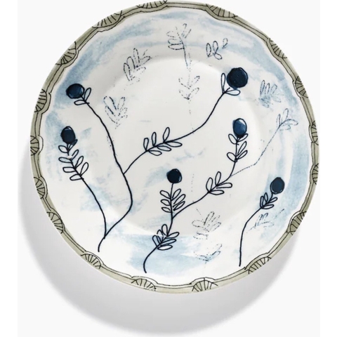MARNI Midnightflowers - diep bord M Mitillo tea 22 cm - 2 stuks