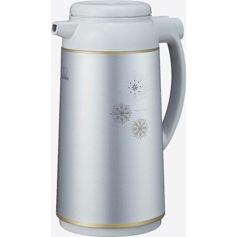 Zojirushi Isoleerkan met Glazen Binnenfles - Drukknop - Zilvergrijs - 1,9L