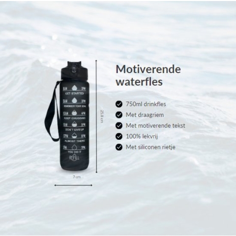 Drinkfles, 1 liter, sportdrinkfles met rietje, BPA-vrij, motiverende waterfles met tijdmarkering, lekvrije Tritan-waterkan voor fiets, camping, yoga, gym, outdoorsport