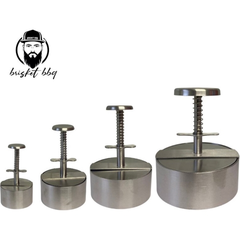 Hamburger pers, hamburger press, slagers hamburger pers, Hamburger maker - Set 4 formaten