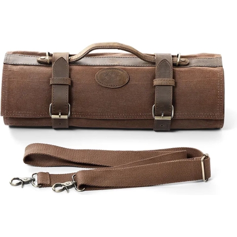 Xinzuo Messentas | Oprolbaar | Voor 12 messen + 2 ritssluitingen | Tas voor messen - Chef tas - Chef Bag - Kokstas - Messenhouder - Messenfoudraal - Messenmap