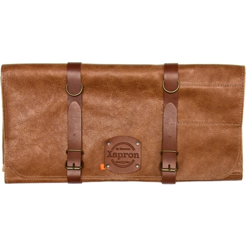 Xapron luxe leren messenmap/ messenfoedraal - kleur Utah Rust - 10 vakken