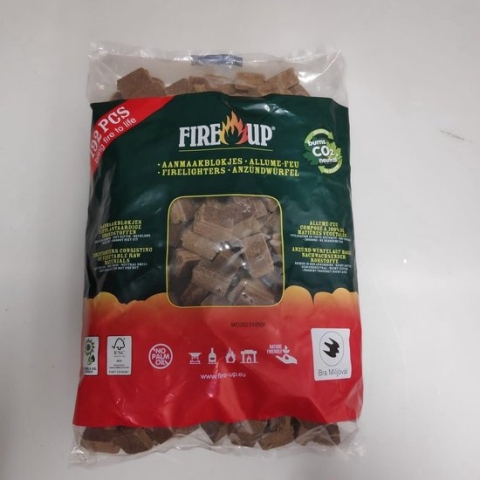 Fire up aanmaakbolkjes - Doos met 6 zakken 192 stuks - Totaal 1152 stuks - Voor bbq en openhaard - Voordeelverpakking