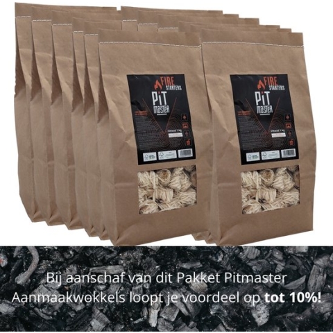 Pakket Pitmaster Aanmaakwokkels - 12 zakken