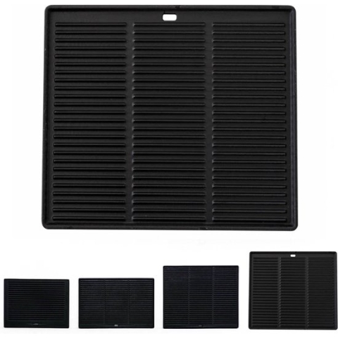 CLP Gietijzeren grillplaat antraciet 45,5 x 35 cm