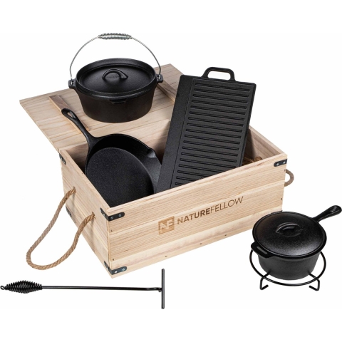 Hi Dutch Oven set - 9 Delig - Met opbergkist