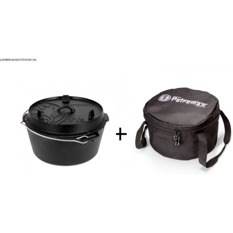 Petromax - Dutch Oven set - FT9-t - ZONDER pootjes + Transporttas