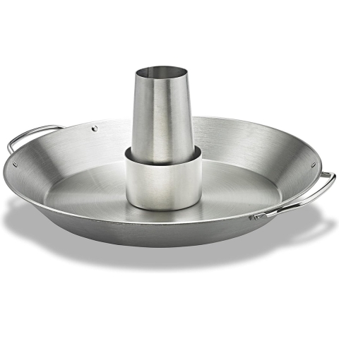 Roestvrijstalen kippenbrander, kippenhouder met verwijderbare aromacontainer, accessoires voor grill en oven