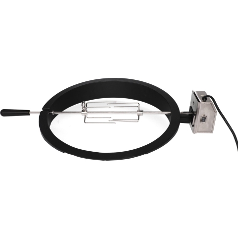 Mustang Rotisserie kit voor Kamado L - Draaispit - Zwart - RVS - Geschikt voor De Mustang L of overige 21" kamado's