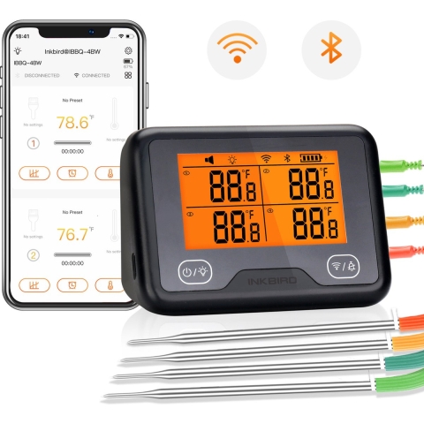 Inkbird IBBQ-4BW Vleesthermometer Wifi + Bluethooth + App