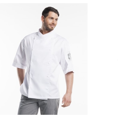 Chaud Devant chef jacket wit XXL comfort short sleeve