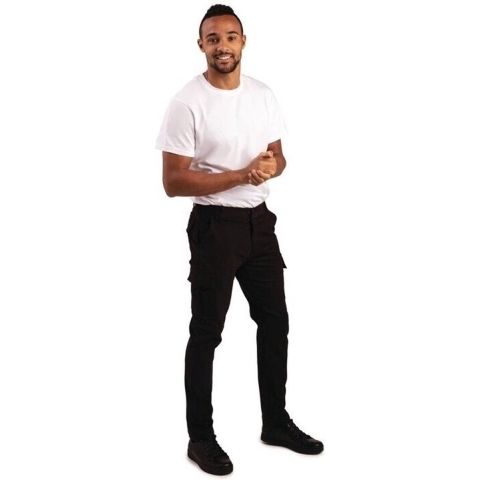 Stretch Slim Combat Broek Zwart - Gastronoble BB463-38 - Horeca & Professioneel