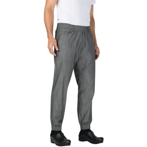 Chef Works Urban Jogger 257 Koksbroek | Zwart-wit fijn gestreept - Maat M