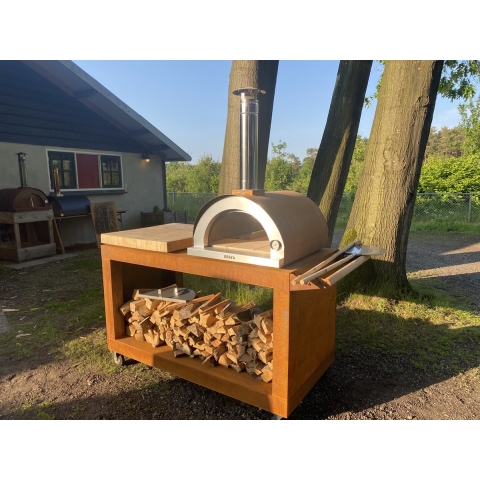 BEEK - Corten 70 - pizzaoven - houtgestookt - Cortenstaal - tot 2 pizza's tegelijk