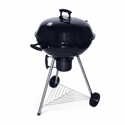 Houtskool barbecue  Ø56,5cm met asbak en gechroomde rooster.