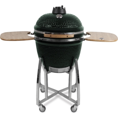 Patton Kamado 23,5" incl. Bluetooth Smart I thermometer - 52 cm. - Groen / Rvs