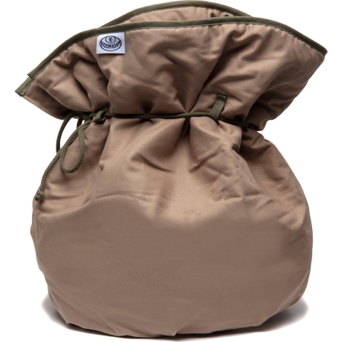 Hooimadam - Taupe - bruin - canvas - groot (L) - hooikist - kookzak - slowcooking - duurzaam koken - energiezuinig koken