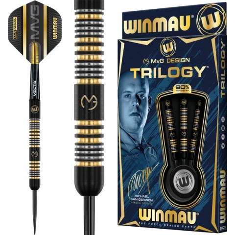 WINMAU - Michael van Gerwen MvG Trilogy: Steeltip Tungsten Dartpijlen Professioneel - 21.5 gram